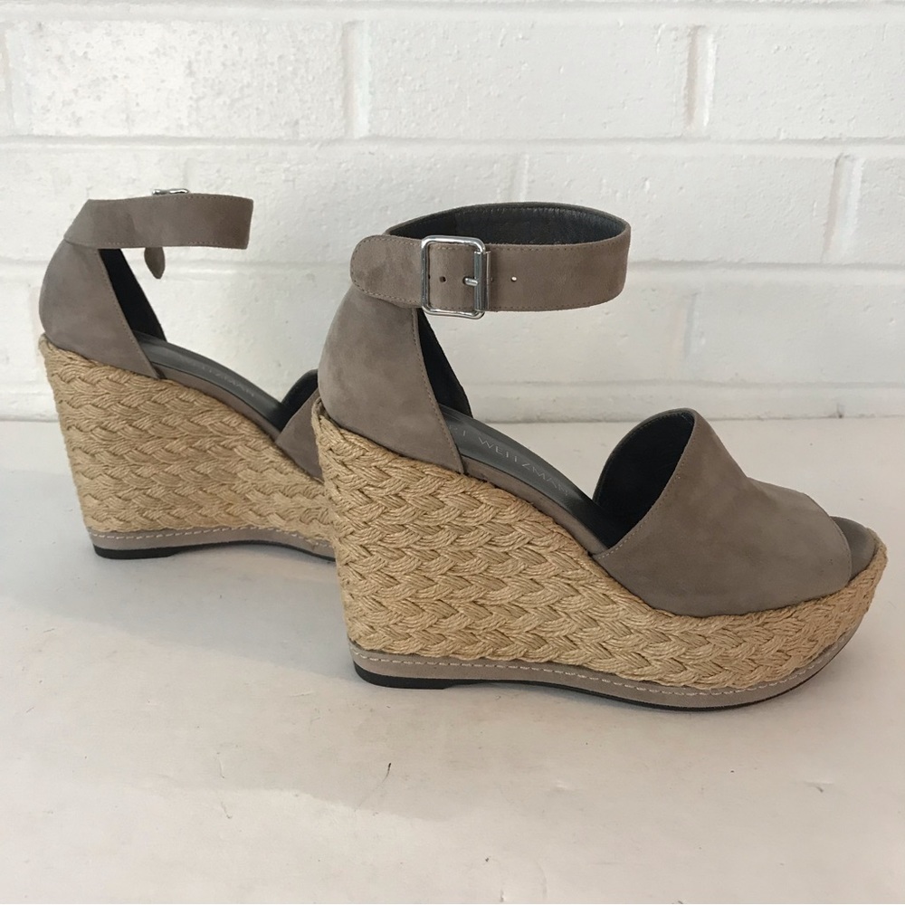 Stuart Weitzman Womens Mauve Upper Rope Wedge Platform Strappy Sandals size 6M